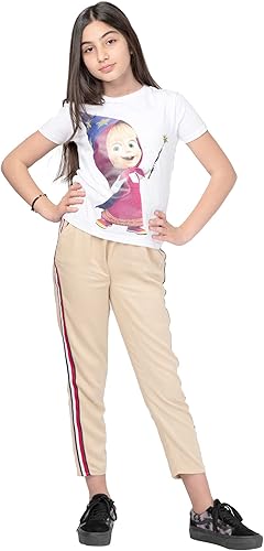 Miniatura 8 de Masha and the Bear - Camiseta de manga corta con Masha Wizard, cómodo cuello redondo, lavable a máquina