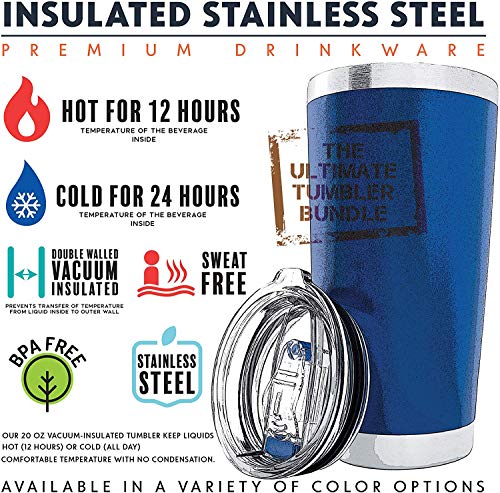 United Craft Supplies Personalized Tumblers 20 Oz. Royal Blue With Lid - 12 Design | Coffee Mug For Men | Double Wall Vacuum Insulated Coffee Travel Mug, Personalized Cups With Name… #TOP6