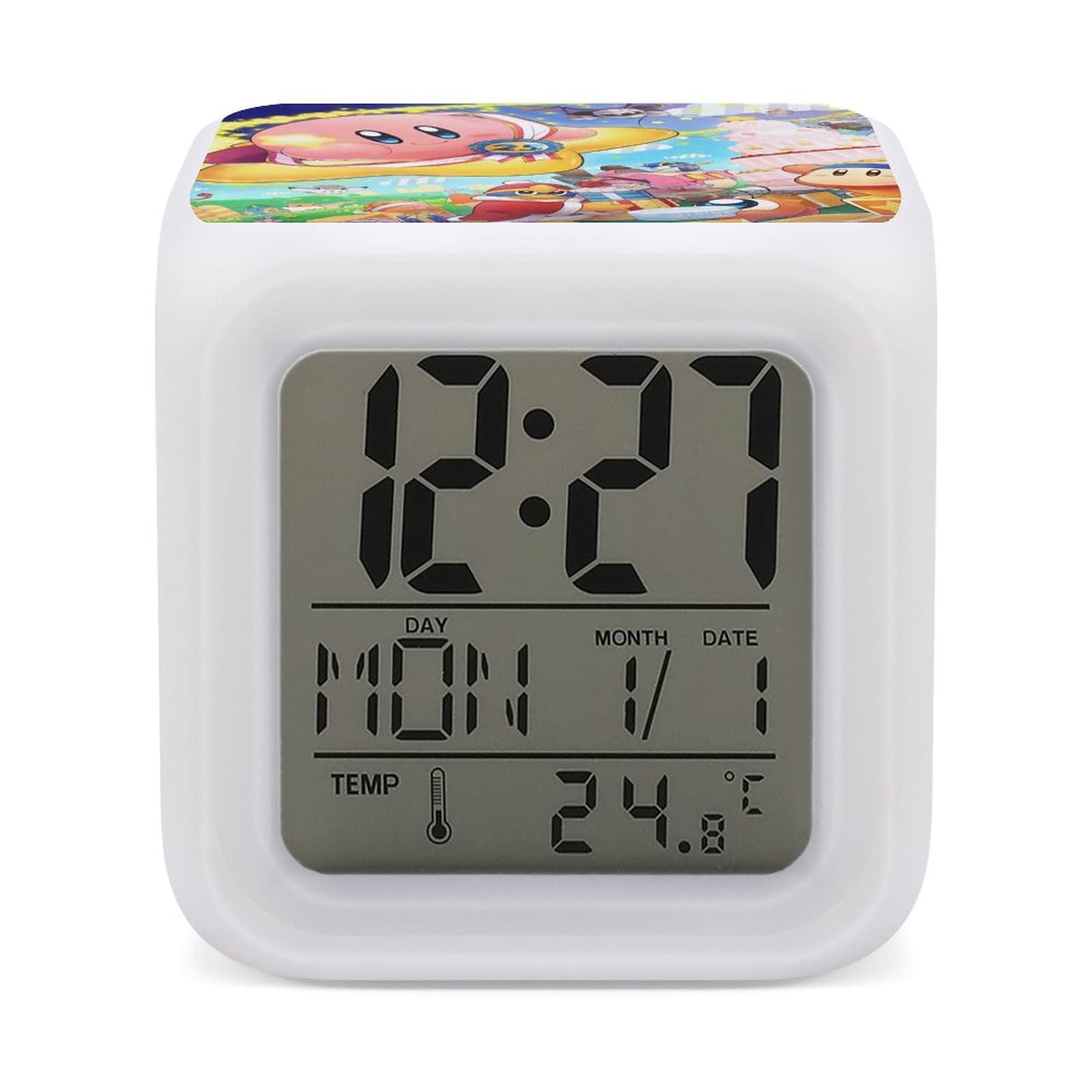 Amazon.co.jp: 星のカービィ 目覚まし時計,目覚まし時計 LEDカラフルな