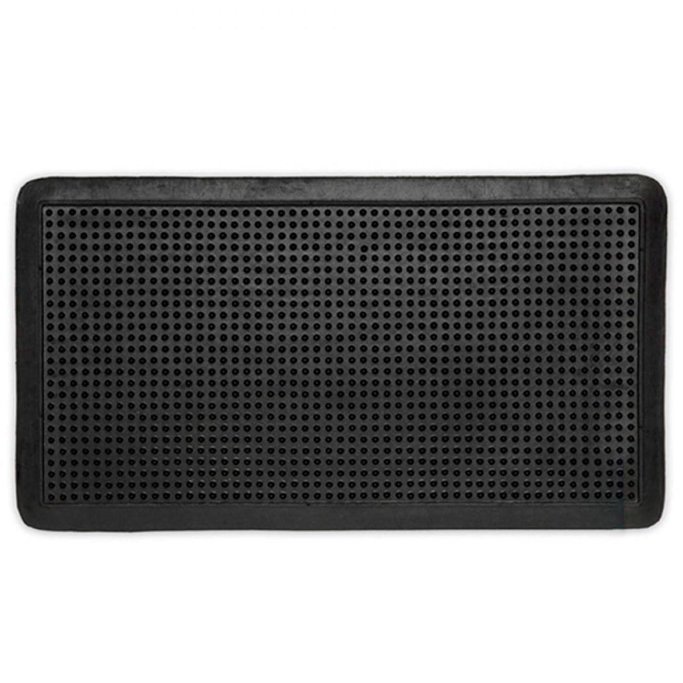 Acan Tradineur - Felpudo de Goma, Superficie con Picos, Antideslizante, Lluvia, Exterior, Entrada de casa, Ligero, fácil Limpieza (Negro - 30 x 55 cm)