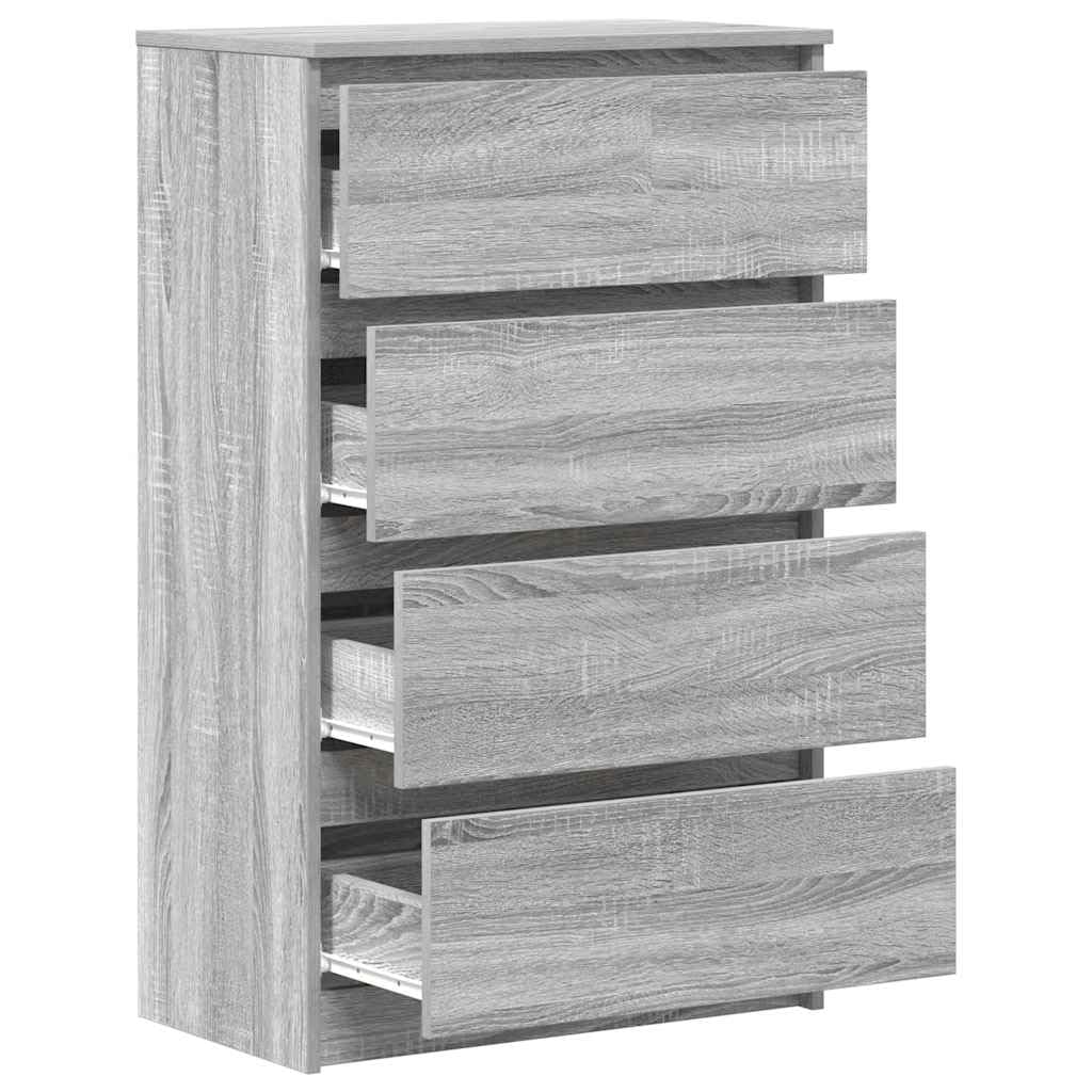vidaXL Buffet Armoire de Rangement Organisateur de Maison Meuble de Salle de Séjour Salon Intérieur Sonoma Gris 60x35x98,5 cm Bois d'Ingénierie