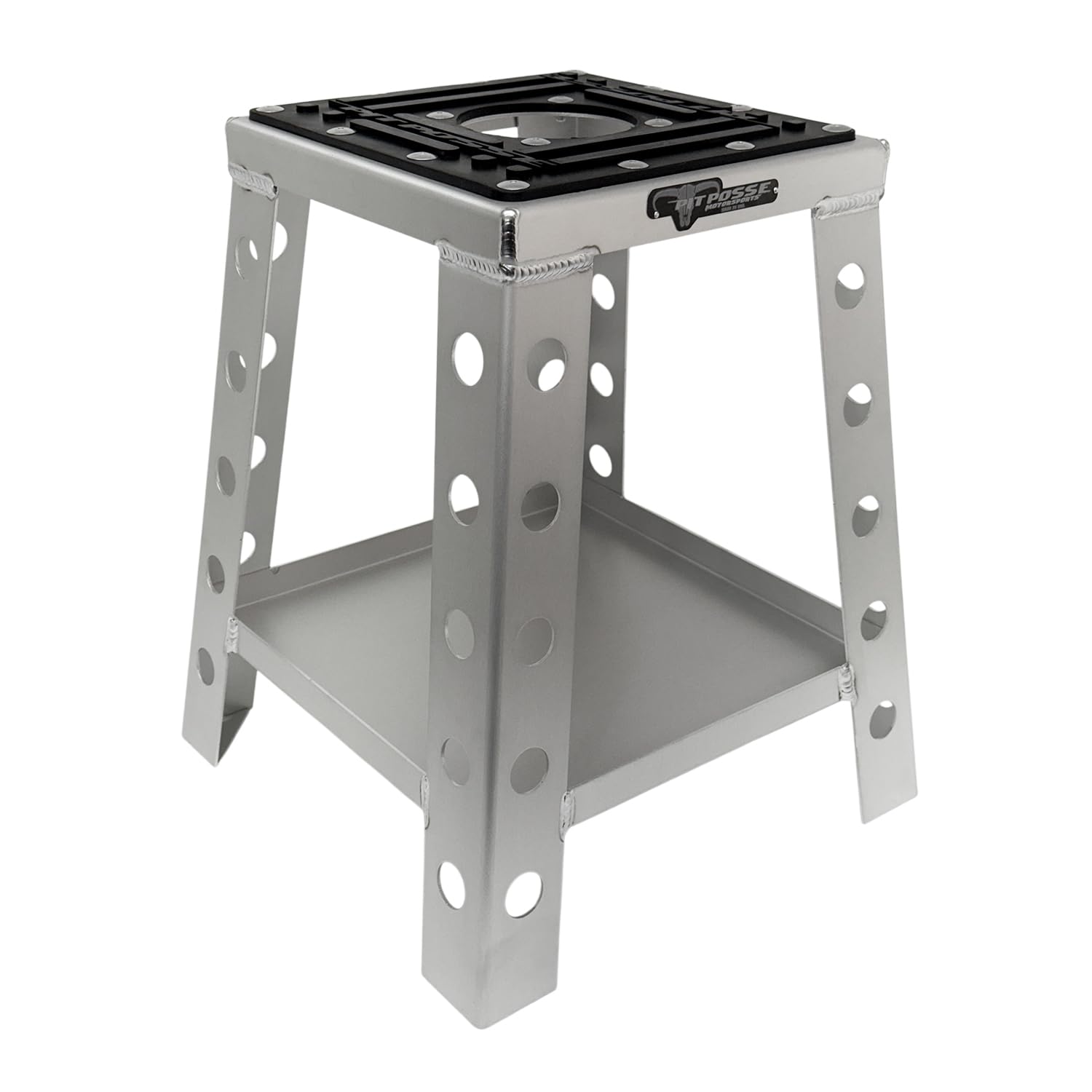 Pit Posse Motorcycle Stand - Universal Dirt Bike Stand With Tool Tray, 17 Inch Height
