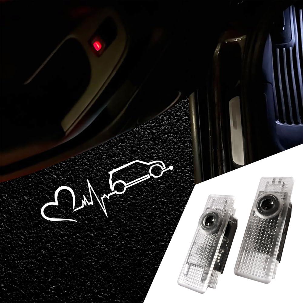 2 Stück Autotürbeleuchtung Logo für Mi/Ni R55 R56 R57 R59 R60 R61 F55 F56 F57 F60 Zubehör Ultrahelles Willkommenslicht (Bild 5)