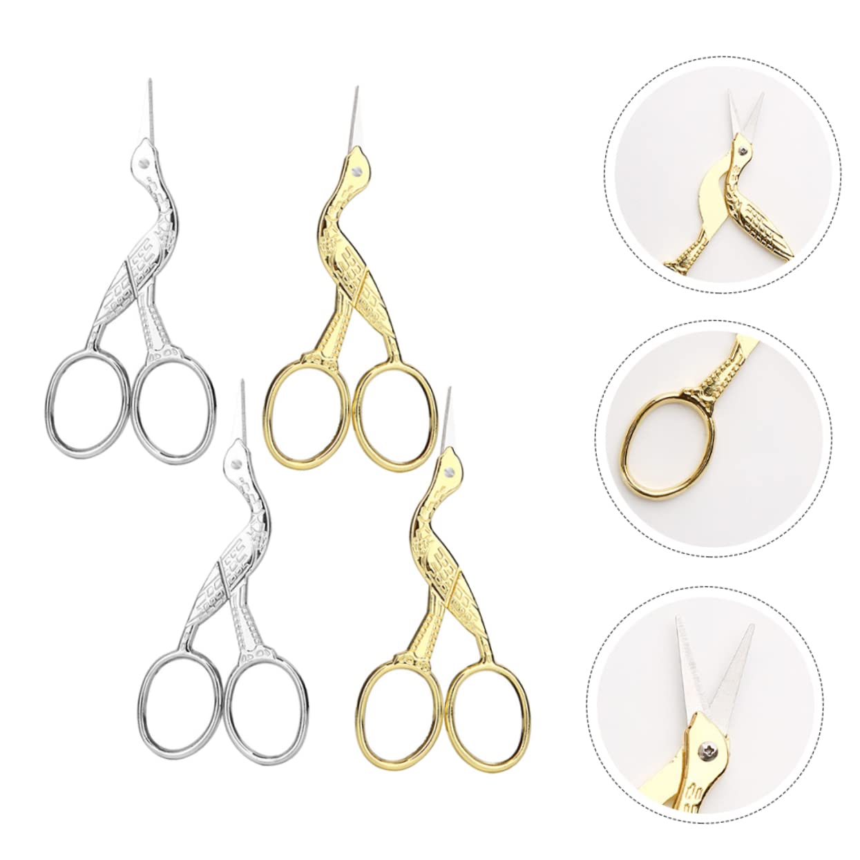 12 Pz Forbici scissors spalliera accessori cucito filo acciaino forbice da ricamo Accessori per cucire trimmer appuntito strumenti per cucire forbice da sarto Acciaio inossidabile