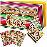 HFXXAD 4Pack Fiesta Tablecloth, Fiesta Taco Night Birthday Party Decorations, Mexican Themed Party Supplies