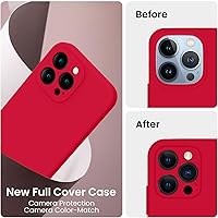 Vista 3 de FireNova Designed for iPhone 13 Pro Max Case, Silicone [Camera Protection] Phone Case with [2 Screen Protectors], Soft Anti-Scratch Microfiber Deep