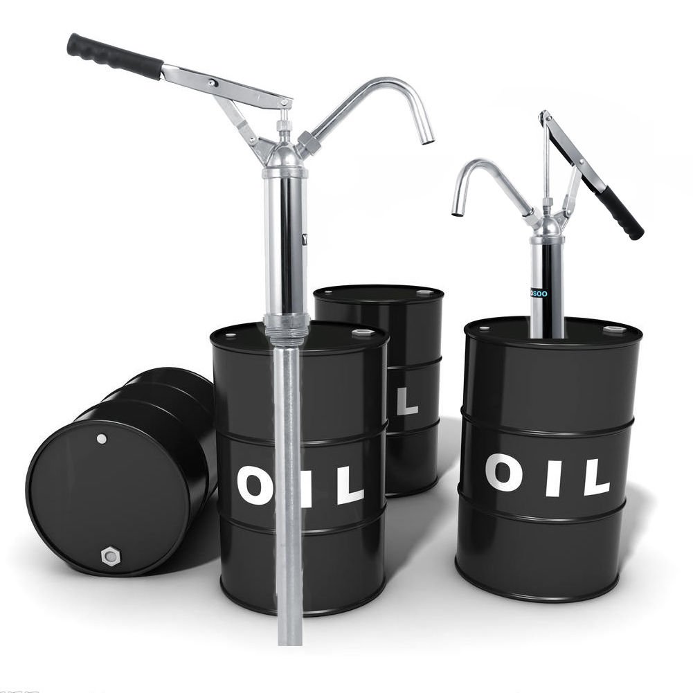 Buy Barrel Pump,20 L/min Adjustable Self Priming Rotary Hand Oil Pump