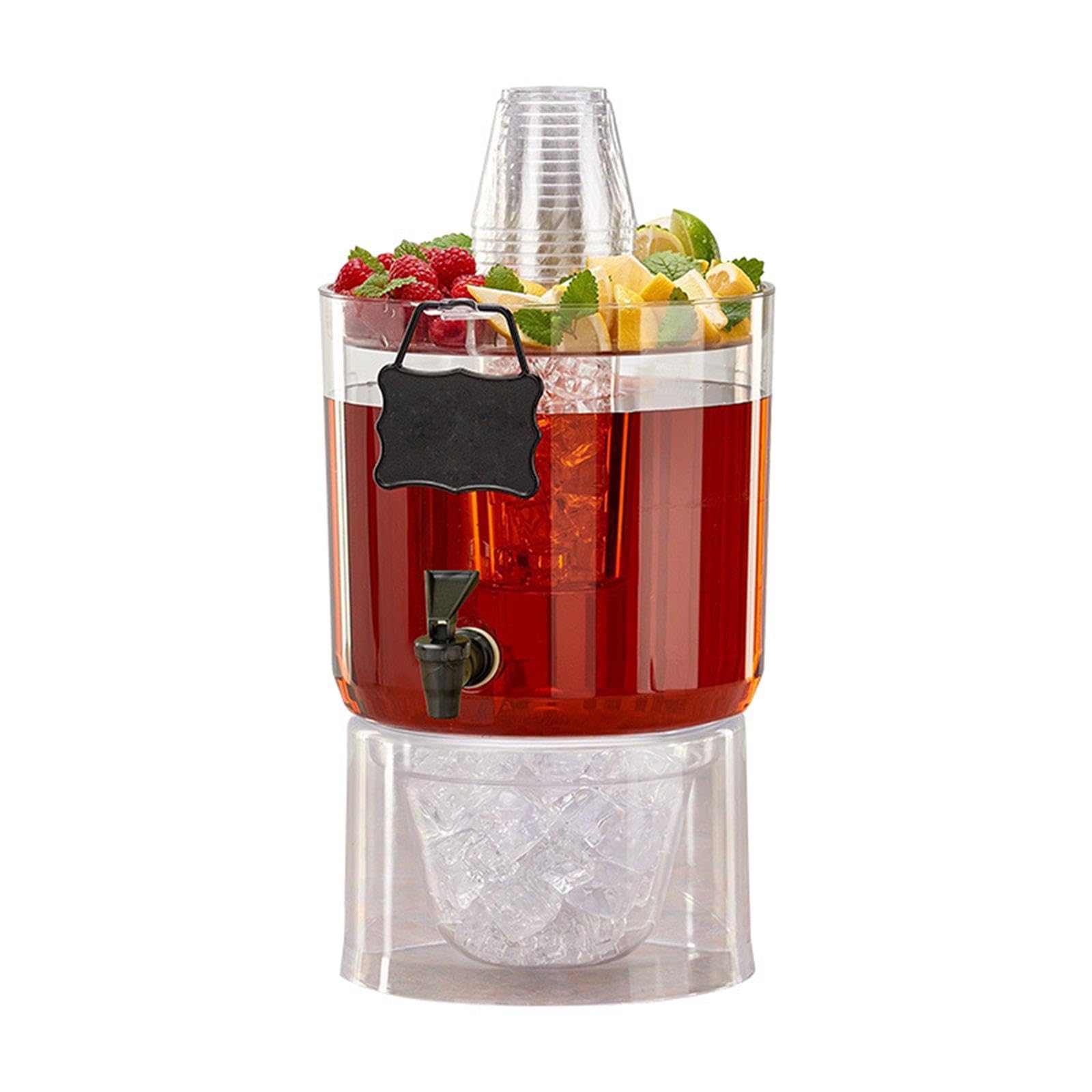 Dispensador de Bebidas, Dispensador de Bebidas, Jarra Transparente de Gran Capacidad, Hervidor, Cubo, Recipiente para Bebidas Frías para Buffet, Campi, 22L, Individual