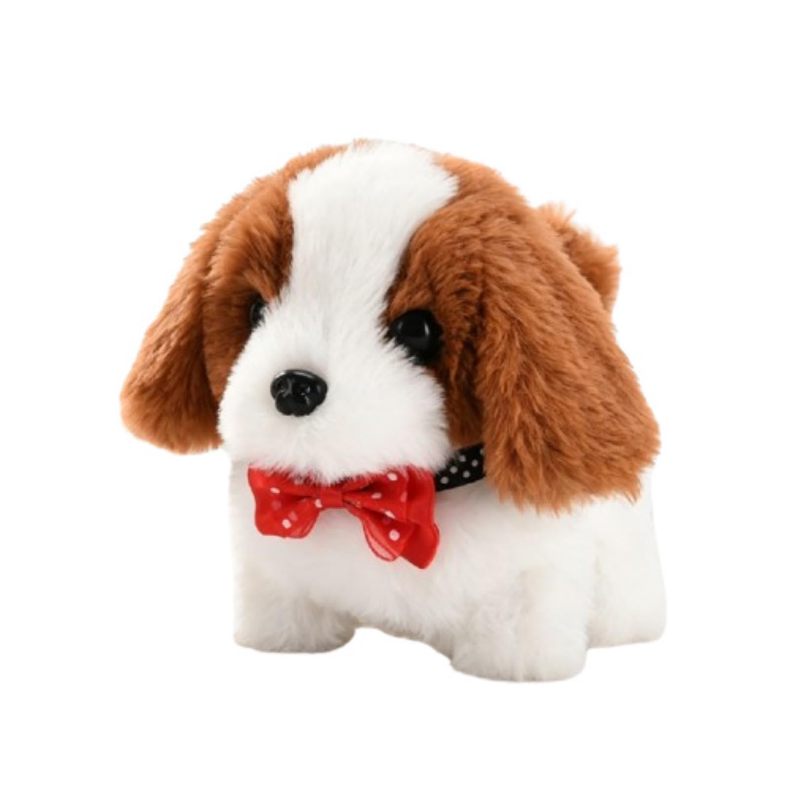 JORCEDI Interactive Electronic Plush Dog Toy, Realistic Walking Barking Puppy, Cuddly Stuffed Animal Pet for Kids Girls Boys, Soft & Cute Toy Dogs as Gifts (Beagle,19cm*10cm*16cm)