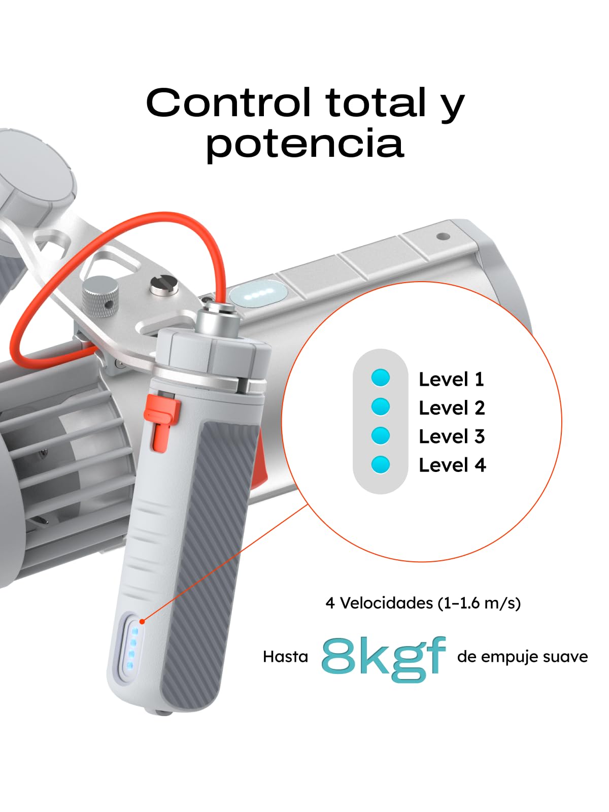 LEFEET P1 Lite Scooter Subacuático, 4 Velocidades, Portátil para Adultos, 60 Min de Autonomía, 60 m de Profundidad, Soporte para Cámara, Ideal para Snorkel, Piscina y Buceo