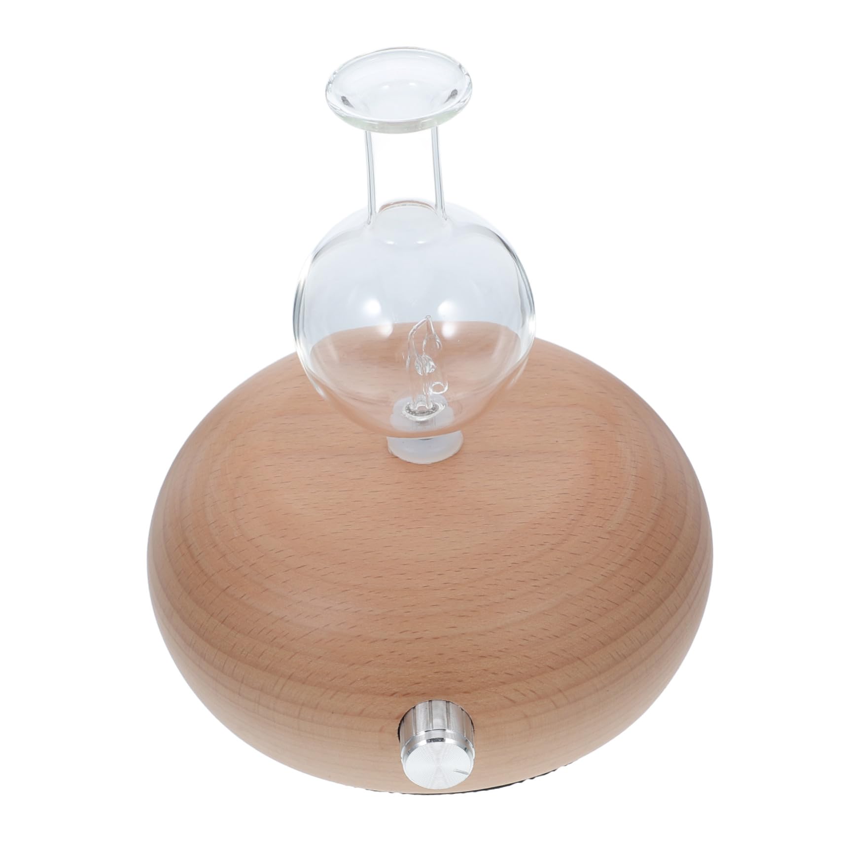 Difusor de Aceites Esenciales Hogar con Base de Madera Natural, Atomizador de Vidrio sin Agua, Compacto y Silencioso para Aromaterapia en Dormitorio y Oficina Varios Estilos