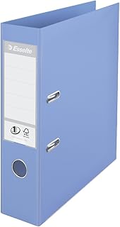 Esselte, Solea, A4, Lever Arch File, 75 mm Spine, 500 sheets Capacity, PP, Plastic Cover, File Folder, 231036, Solea Blue