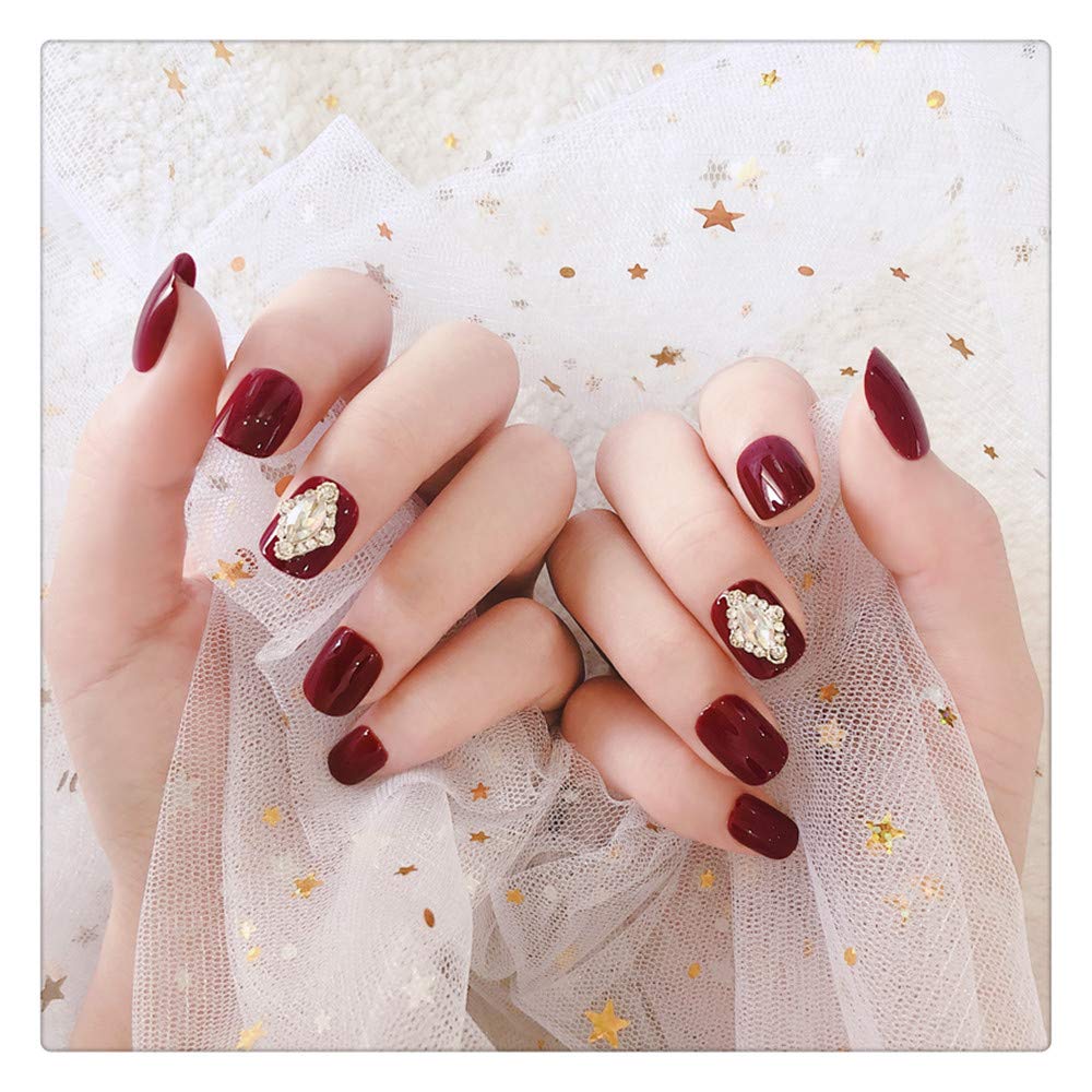 Uñas Postizas La Novia Puede Tomar Un Parche De Uñas Postizas Para Quitar Las Uñas Impermeables Para Mujeres Embarazadas Con Una Pieza De Diamante