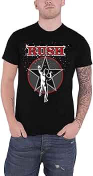 RUSH T Shirt 2112 Starman Band Logo New Official Mens Black