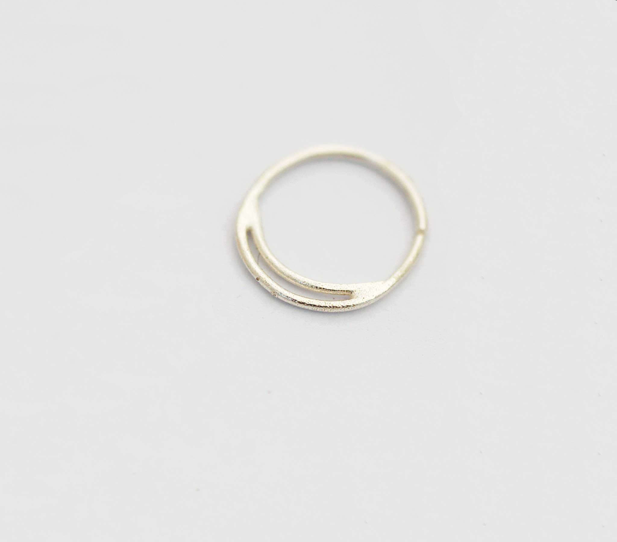 DIANose Rings, Double Nose Hoops Sterling Silver Hoop Piercing, 20 Gauge 8mm (5/16 Inch) Handmade Body Jewelry