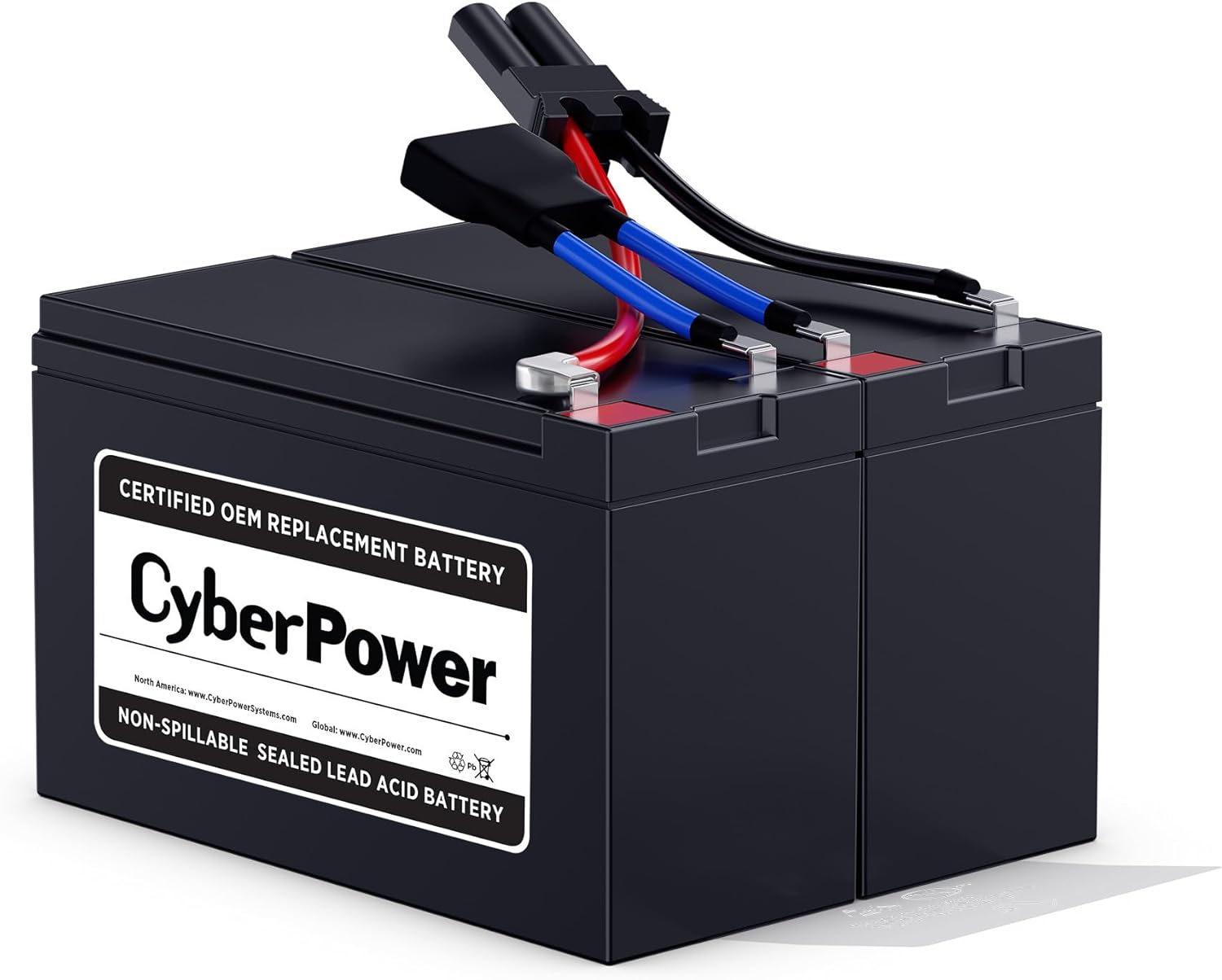 CyberPower RB1270X2B UPS Replacement Battery Cartridge, Maintenance-Free, User Installable, 12/7Ah