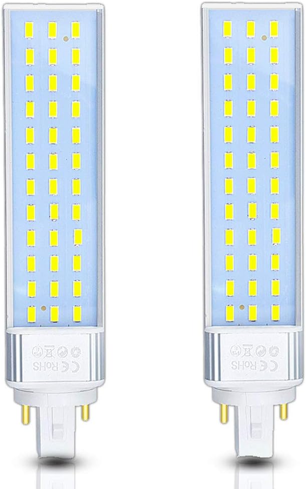 Klarlight G24 LED Bulb 13W LED G24 PL Lamp 2 Pin Horizontal Recessed Lights, Universal G24Q Bulb, G24D-1, G24D-2, G24D-3 LED PL Retrofit Lamp for 2 or 4 Pin 26W CFL Bulbs Replacement - Remove Ballast