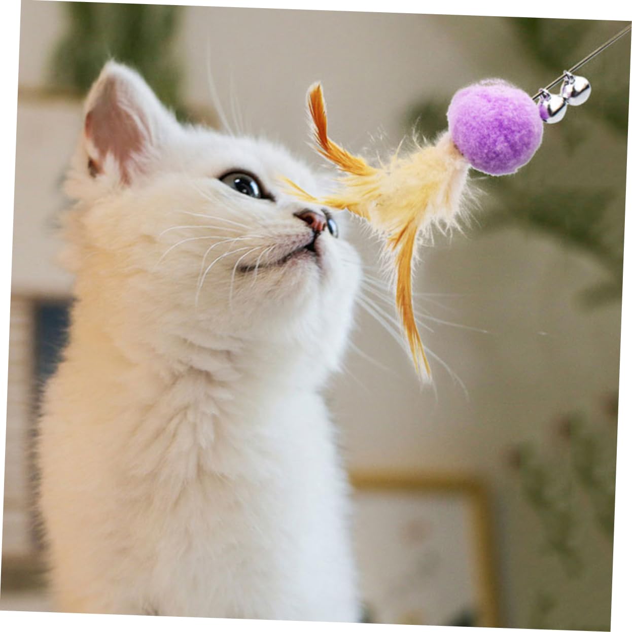 DOITOOL 3ensembles Set De Jouets Peluche pour Chat à Teaser avec Boules Et Clochettes Couleurs Aléatoires