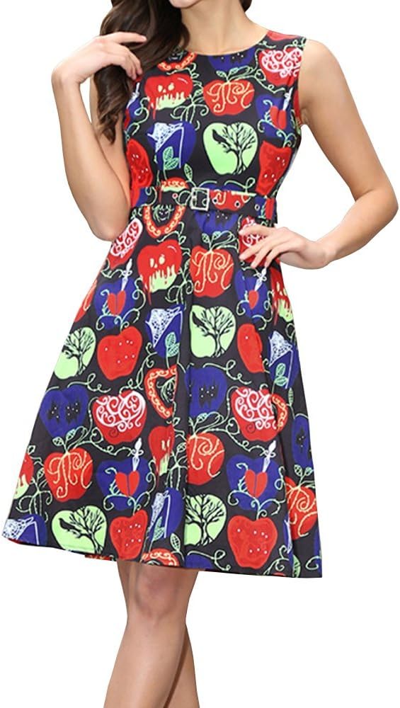 MY DRESS CODE Women's Vintage Cut Out Polka Solid 50's Bridesmaid Cocktail Dress Floral S