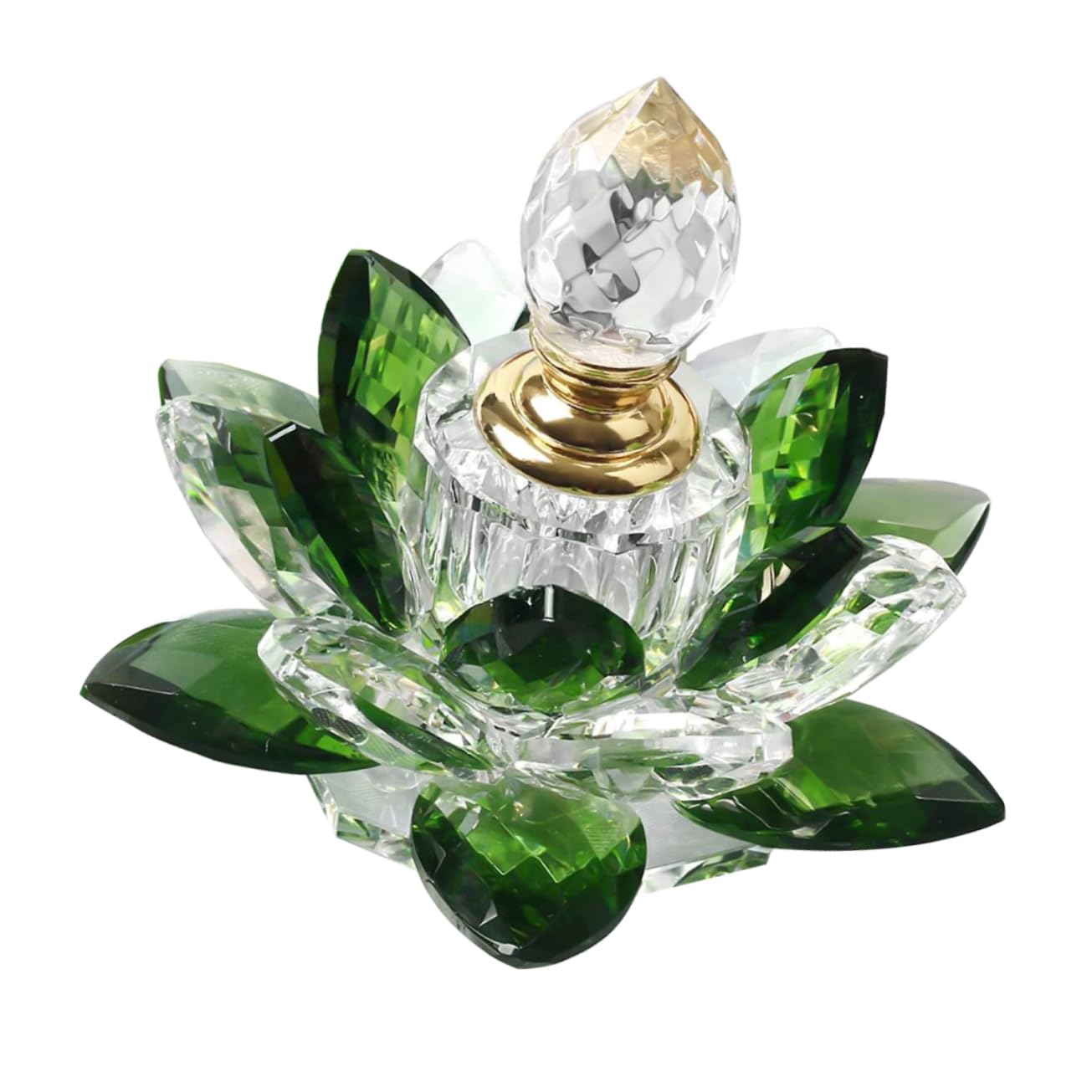 HOMSFOU 1stk Lotus Parfüm Flasche Parfümflaschen Aus Glas Parfüm Flaschen Vintage-parfümflaschen Parfümflaschen Leer Dekorativ Glasflasche Kleine Terrarien Füllung Weißer Kristall Spender