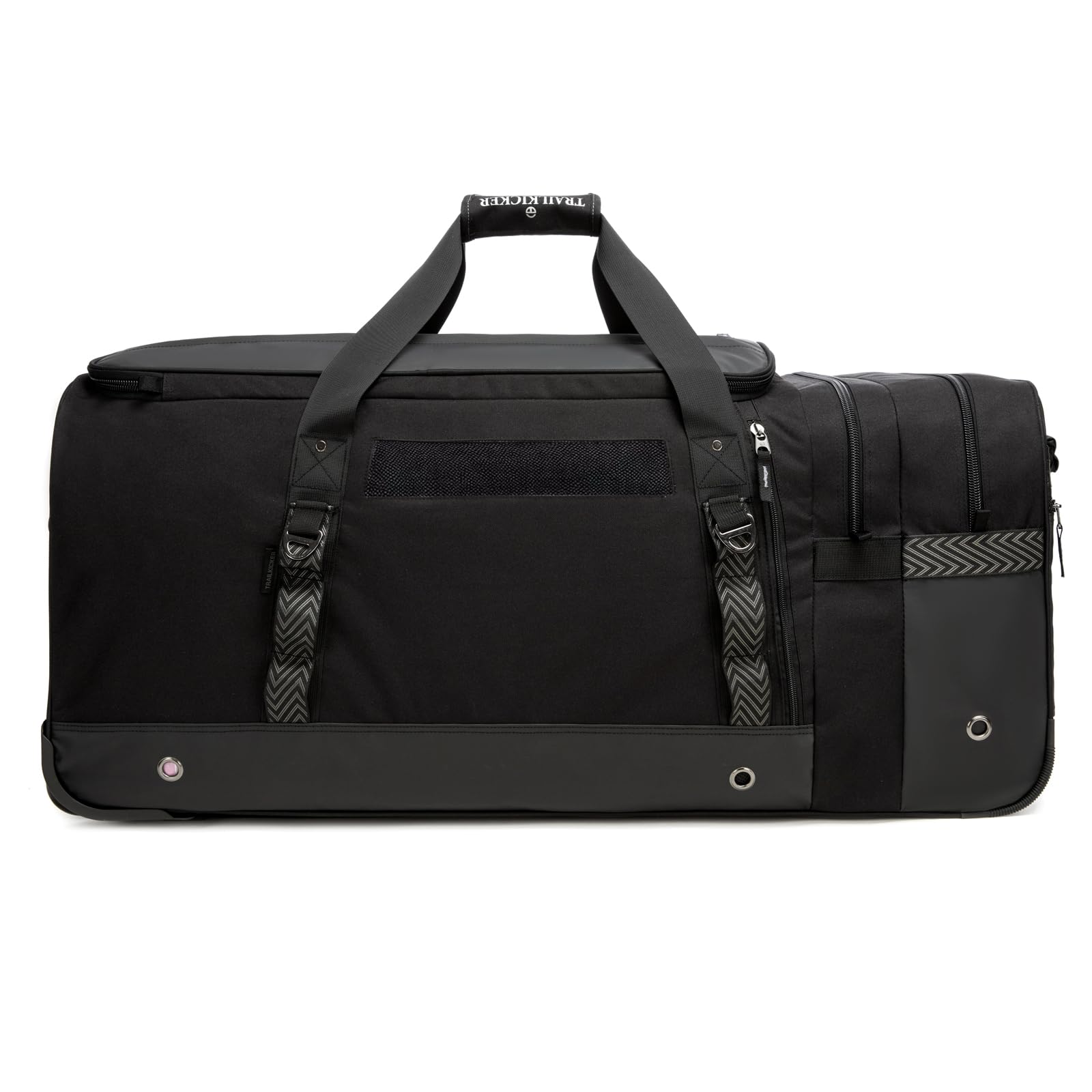 TRAILKICKER Sac de hockey extra large avec roues, sac de transport durable pour équipement de sport avec plusieurs poches, idéal pour le hockey sur glace et les équipements de sport, noir