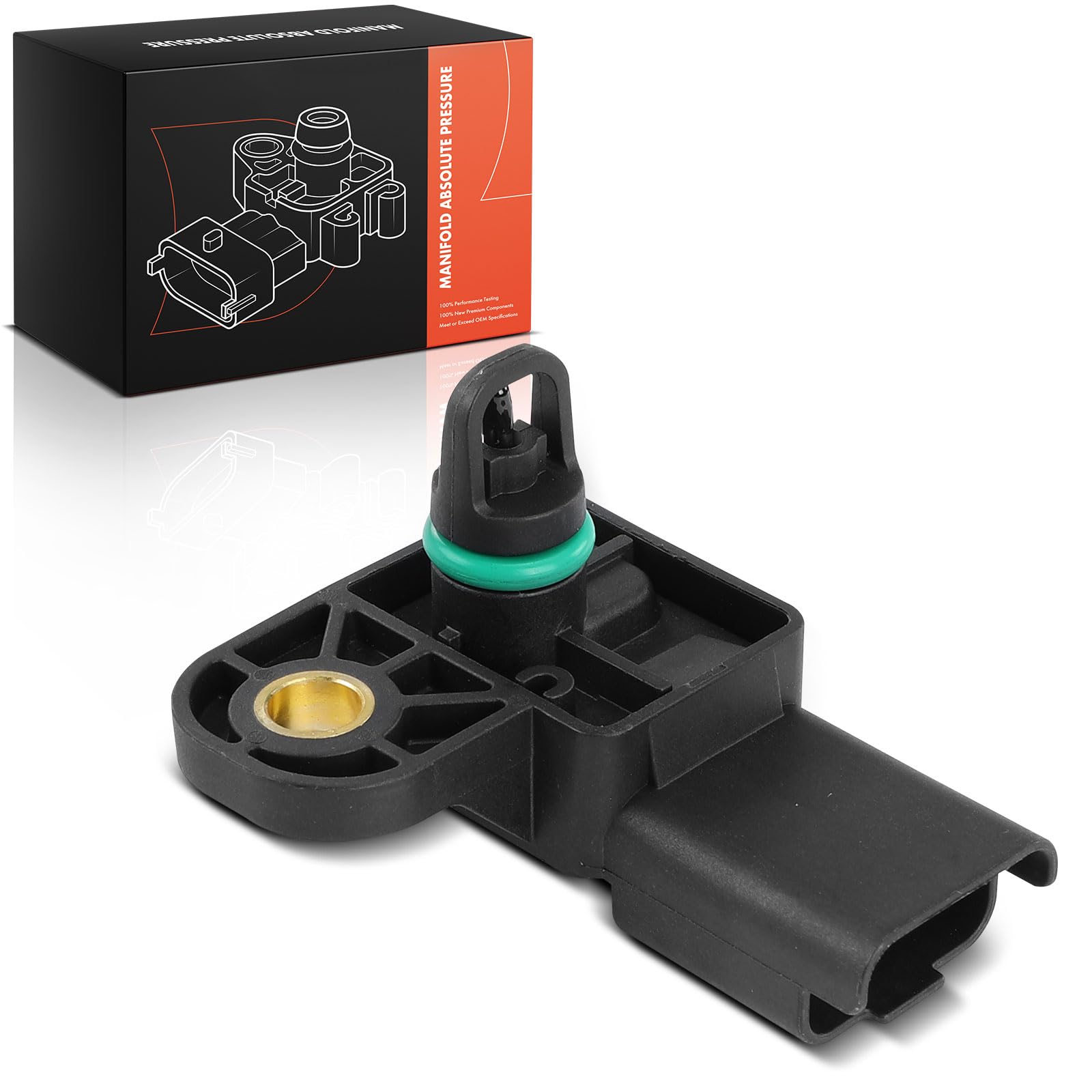 Frankberg 1x Sensore di Pressione Tubo Aspirazione Compatibile con 108 1.2L 2014-2024 2008 I CU 1.2L 2013-2018 208 I CA CC 1.0L 1.2L 2012-2023 301 1.2L 2012-2024 Sostituisce# 9670361980
