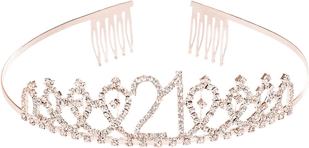 xo, Fetti Finally 21 Sash + Tiara Kit | Rose Gold Birthday Party Decorations, RIP Fake ID, Finally Legal, 21st Bday Girl