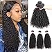 Ali Julia Hair 16 18 20 inch 3 Bundles Brazilian Virgin Curly Hair Weave 10A Grade 100% Unprocessed Human Hair Weft Extensions Natural Color 95-100g/pc