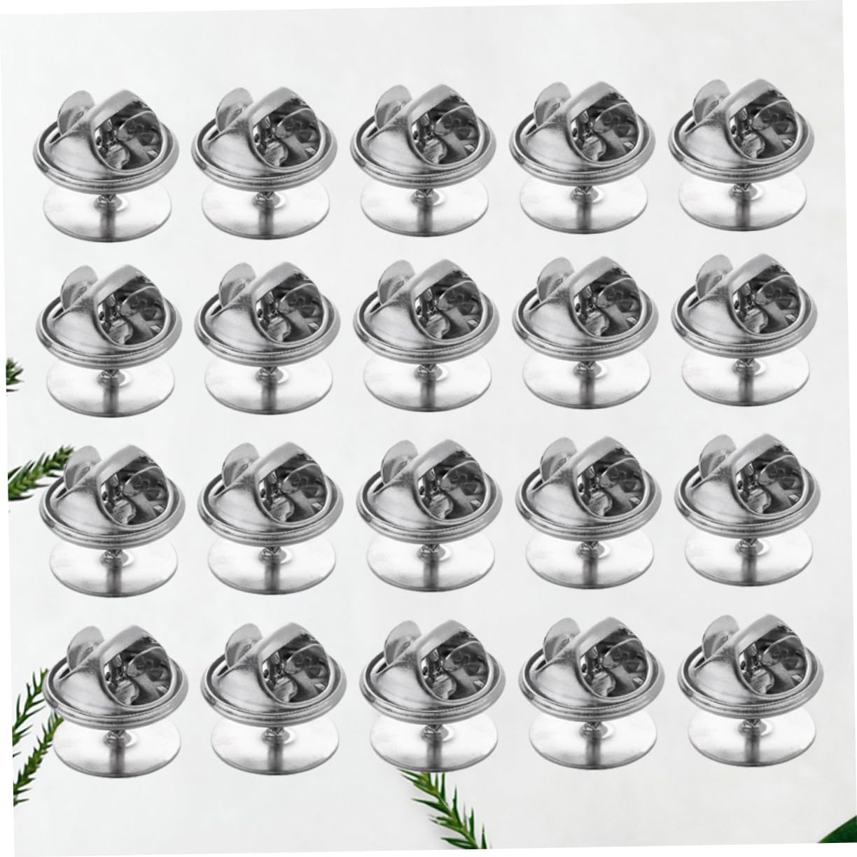 TEHAUX 300piezas Tachuelas De Corbata Base De Níquel De Accesorios Para Sujetadores De Solapa Para Broches Insignias y Joyería