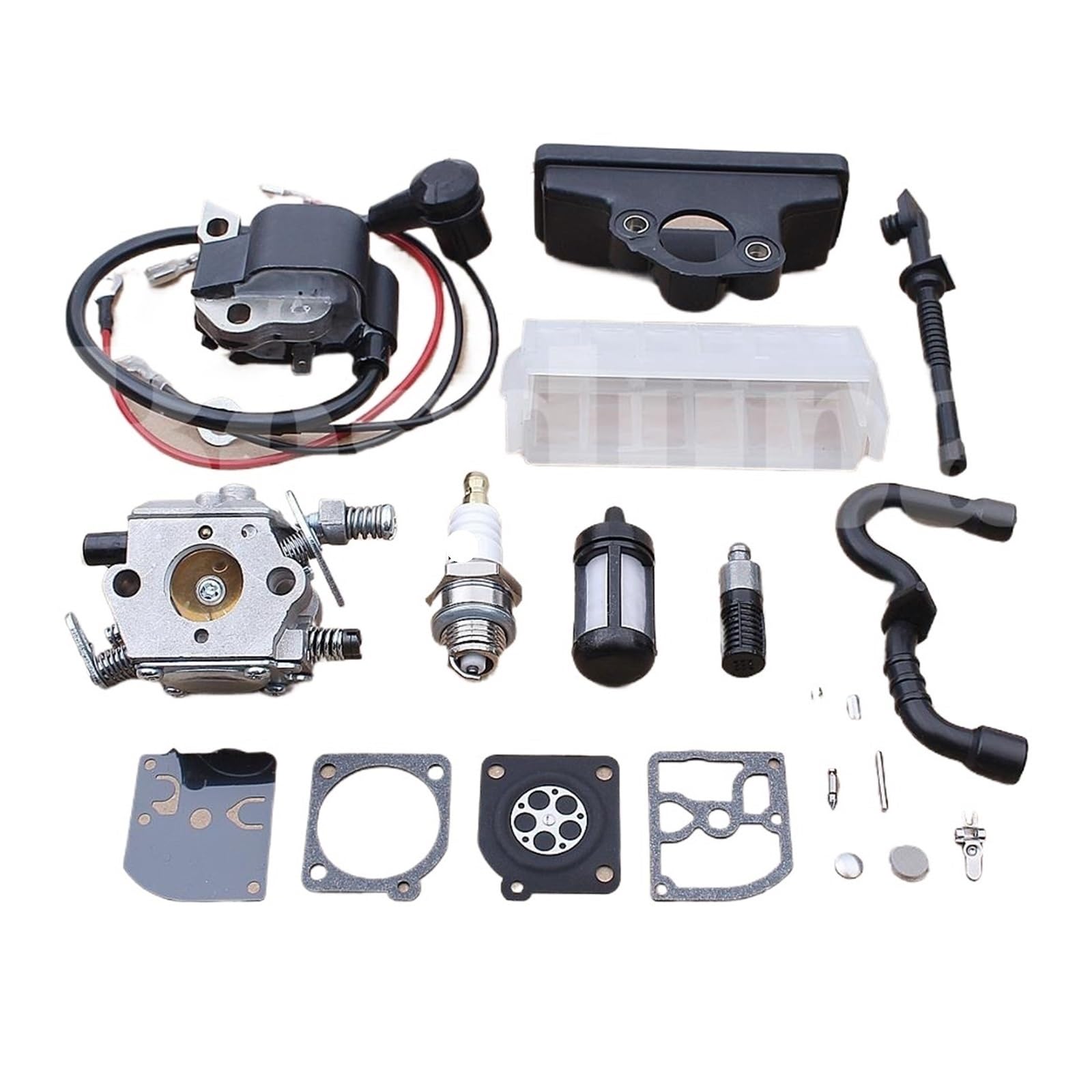 Bobina de Encendido del carburador y Filtro de Aire for Motosierra 021, 023, 025, MS250, MS210, MS230, Kit de reparación de carburador 1123, 120 y 1651