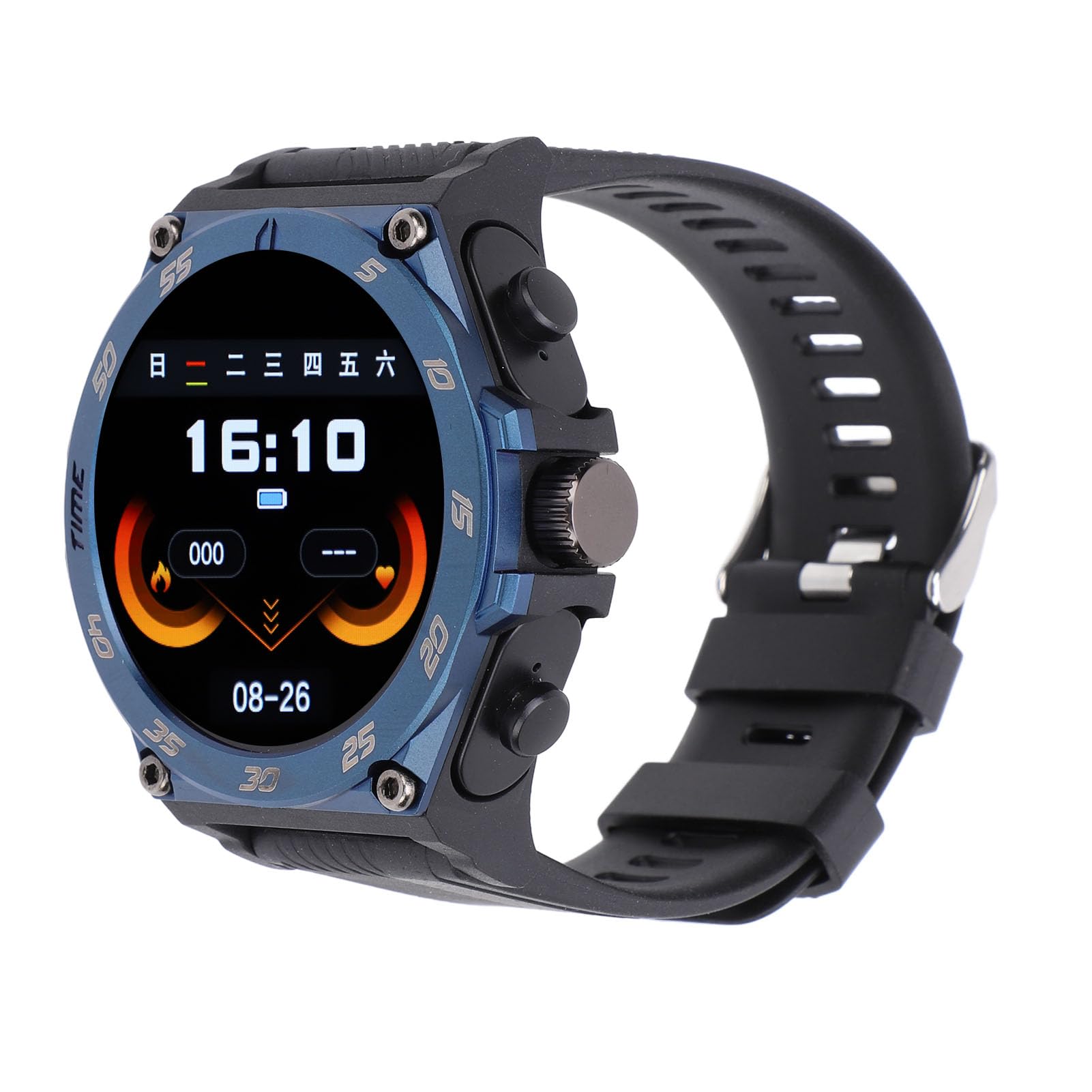 CHICIRIS Montre Intelligente avec écouteurs, 1.53 Pouce Double Appel (Blue)