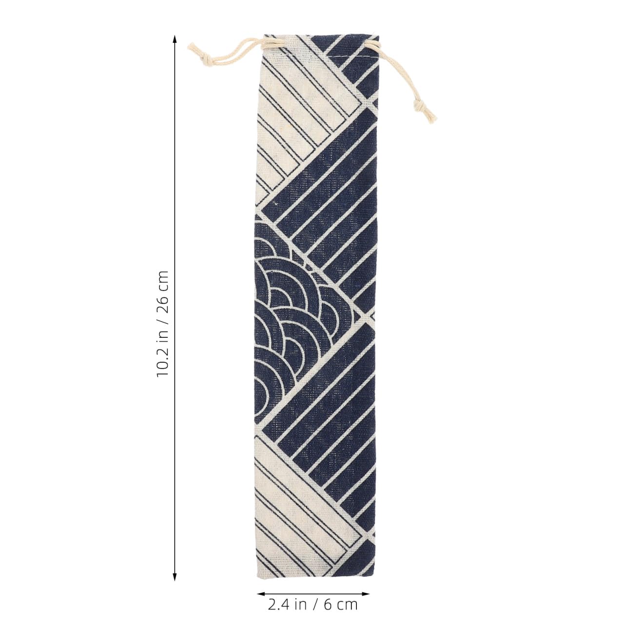 Healeved Bolsa de almacenamiento reutilizable con cordón de 26 x 6 cm, funda de transporte ligera para tenedor y cuchara, juego de 5