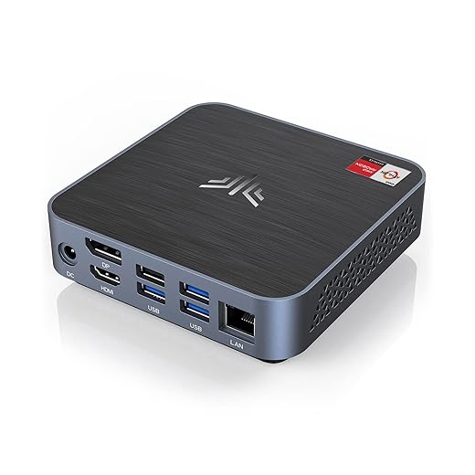 NiPoGi Mini PC, AMD Athlon 300U Windows 10 Pro | 8Go DDR4 128Go SSD | Radeon Vega 3 Graphics 1000MHz | Dual-Band Wi-FI Bluetooth | 4K DP/HDMI | 3X USB 3.0 | 1 X RJ45 | 1000Mbps Desktop PC