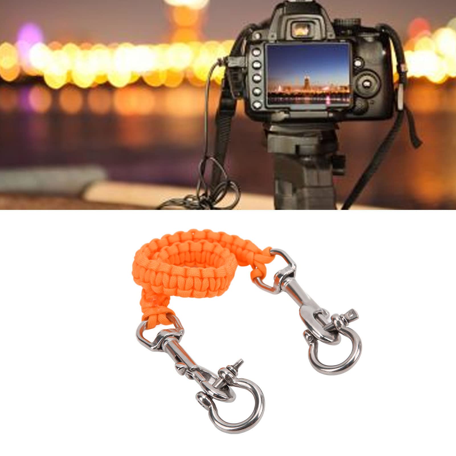 Onderwater Camera Behuizing Carry Lanyard, Stoere Flexibele Scuba Lanyard - 360 Graden Intrekbare Waterdichte Camera & Camcorder Riemen Duiken Accessoires