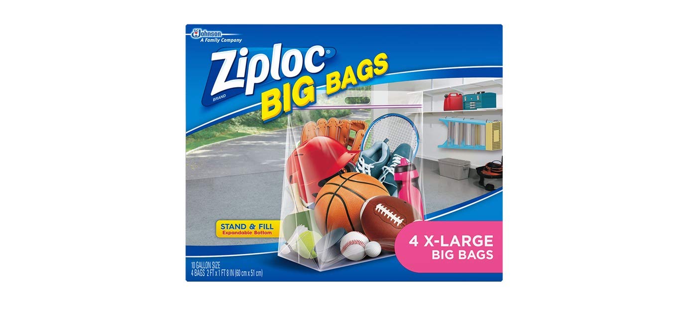 Ziploc Big Bag Double Zipper, XLarge, 4Count Amazon.in Home & Kitchen