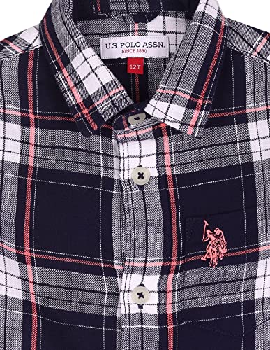Image of U.S. Polo Assn. Kids Regular fit Tartan Checks Cotton Long Sleeves Casual Shirts