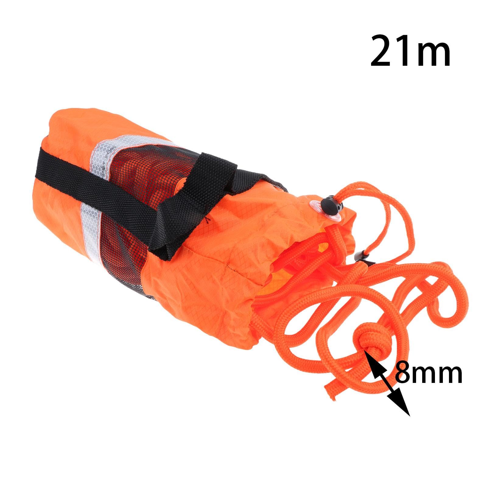 Wurfleine Rettungsleine Schwimmseil Seiltasche Polypropylenfaser Oxford Stoff Widerstandsfähig Trocknet Schnell Einfach zu Tragen für Kanusicherheit S