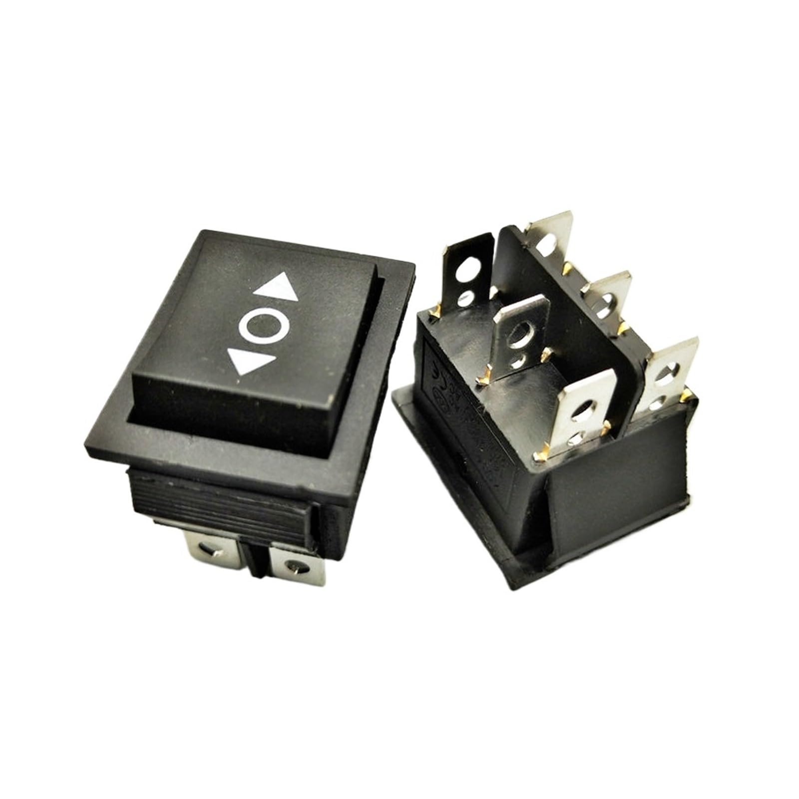 5 sztuk Kcd4 6 pinów czarny automatyczny reset / Instant On On / Instant On / Off On / 3 Positions 16A 250VAC / 20a 125VAC (Cap)