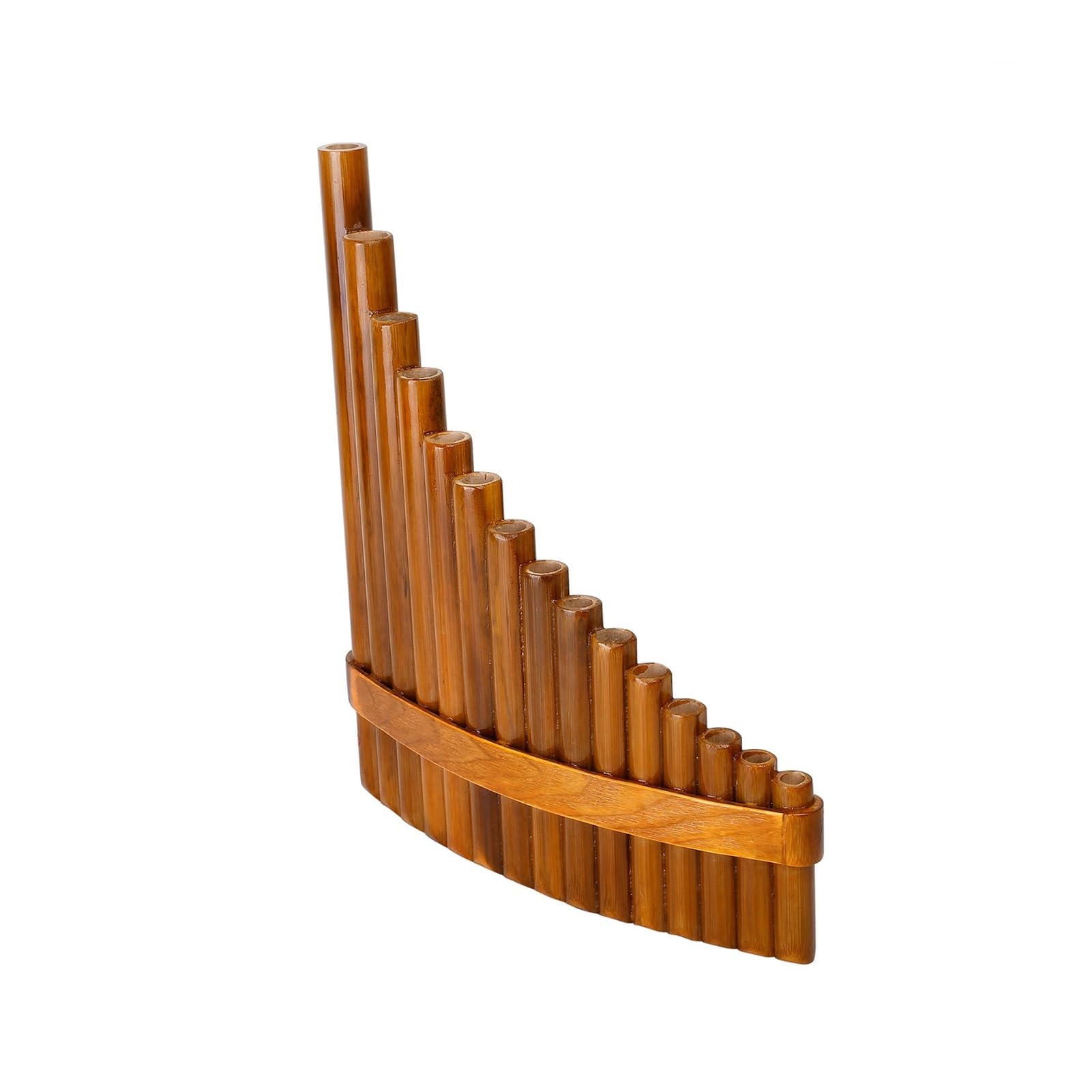 BABYCE pan Flute Beginners Pan Flute G Key Handmade Chinese Traditional Musical Instrument Pan Pipes Left Right Hand 15 Pipes Pan Pipe Instrument (Color : A)