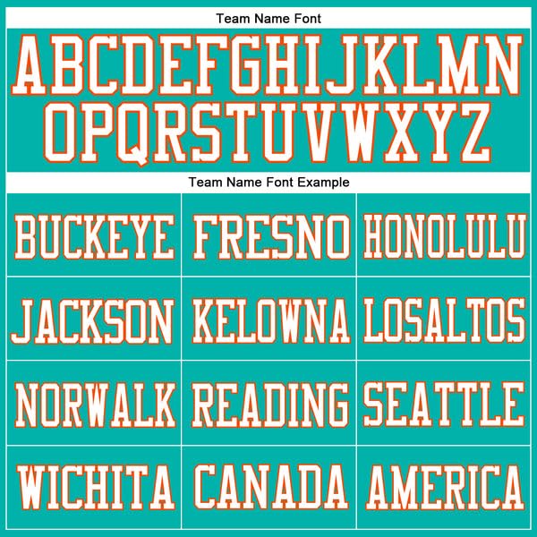 Personalized Football Jersey, Football Shirt, Football Shirts for Women, Football Jerseys for Women, Aqua White-Orange Football Jersey, Football Shirts for Men, Football Gifts