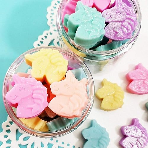 Miniatura 4 de Fewo Molde de silicona antiadherente con forma de unicornio de 6 cavidades, para pasteles, jabones, bombas de baño, chupitos de gelatina,