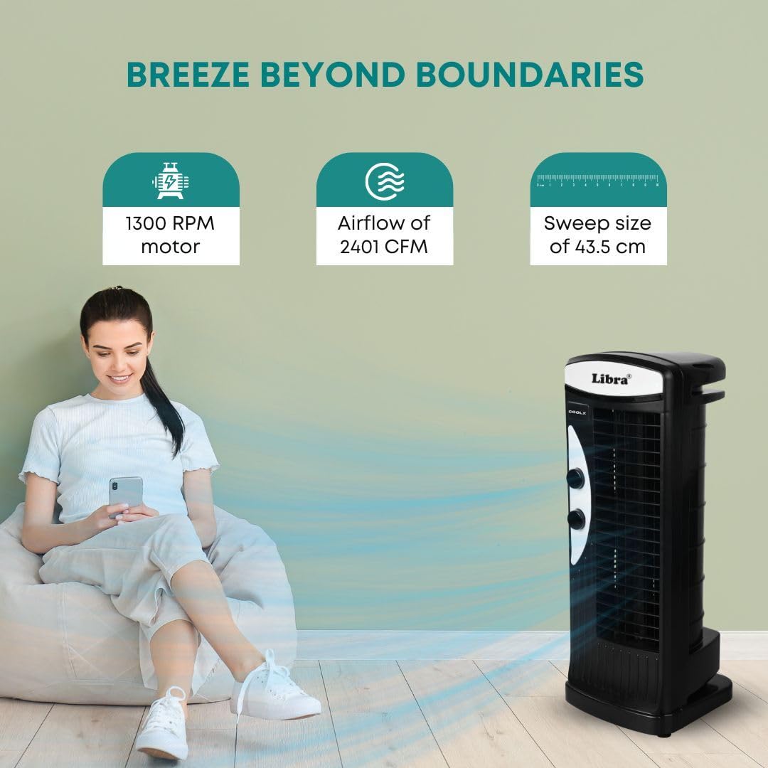 Libra coolX Bladeless Tower Fan - Powerful Cooling -3 Libra coolX Bladeless Tower Fan - Powerful Cooling -3