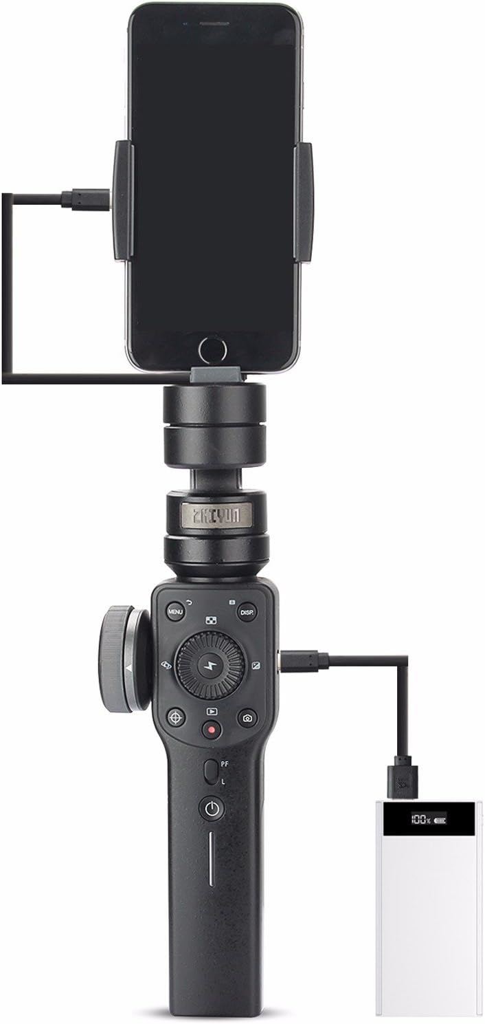 Lіmіtеd Dіѕсоunt Zhiyun Smooth 4 with Adapter Ring for Mic,3-Axis Handheld Gimbal Stabilizer w/Focus Pull & Zoom for iPhone Xs Max Xr X 8 Plus 7 6 SE Android Smartphone Samsung Galaxy S9+ S9 S8+ S8 S7 S6 Q2 Edge Black