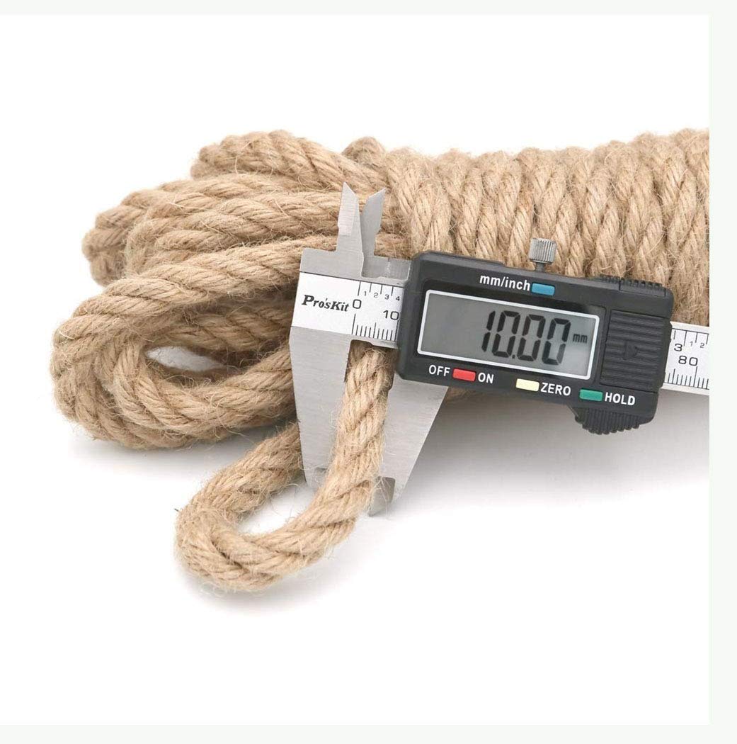 wangk Rope jutowa 4 mm - 16 mm do dekoracji domu, rękodzieła, ogrodnictwa, kota Griffor, 50 m, 100 m
