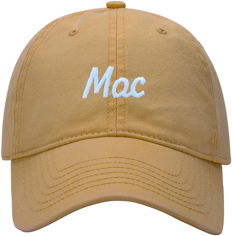 Baseball Cap Men Name Mac Gift Embroidered Washed Cotton Dad Hat Baseball Caps