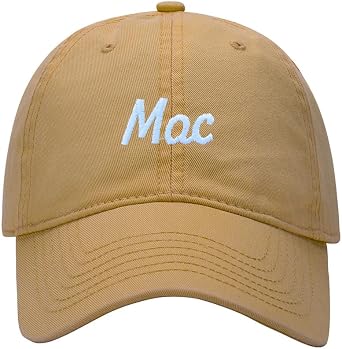 Baseball Cap Men Name Mac Gift Embroidered Dad Hat | Unique Embroidery,Washed Cotton,Basic daily wear,Metal buckle adjustable back,unisex for men & women,lightweight & breathable