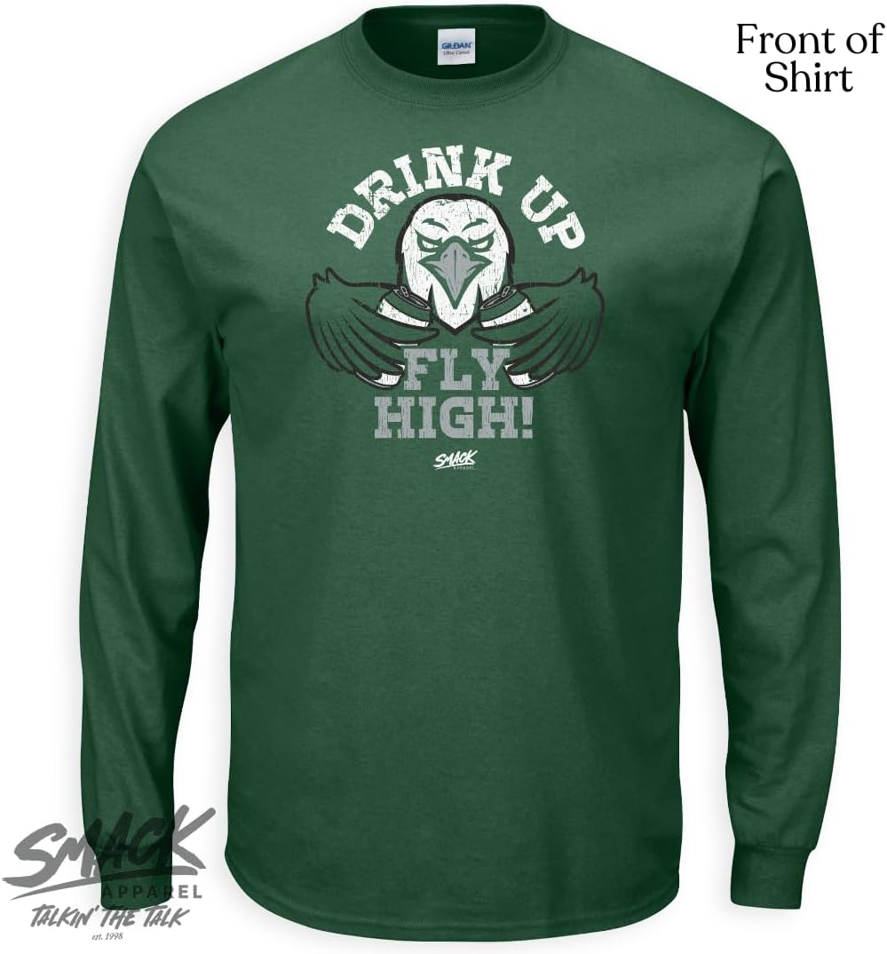Drink Up Fly High T-Shirt for Philadelphia Football Fans (SM-5XL) - Image 2