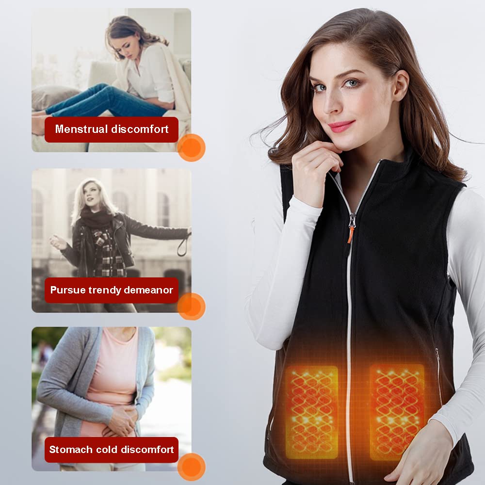 Bseical Gilet Riscaldato, Usb Gilet Riscaldato Uomo Donna, Lavabile Moto Giubbotto Riscaldato Con 3 Livelli Di Impostazioni Di Calore, 8 Zone Di Riscaldamento, Per All'Aperto, Caccia