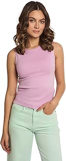 توب بدون أكمام برقبة هالتر للنساء من بريمودا، موديل PRWxx004941، تصميم عصري