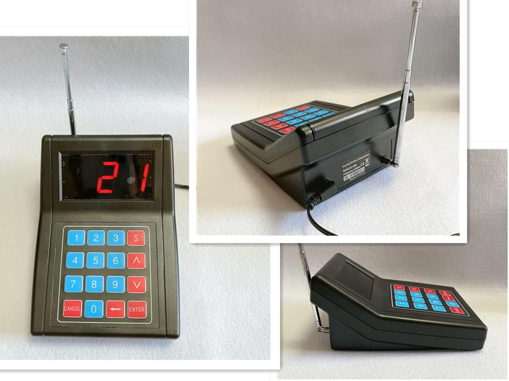 30 Coaster Pagers+1 Keypad Queue Call Pager Restaurant Wireless Calling System Waiter Wireless Guest Paging System for Restaurant Church Food Truck Coffee Shop Office